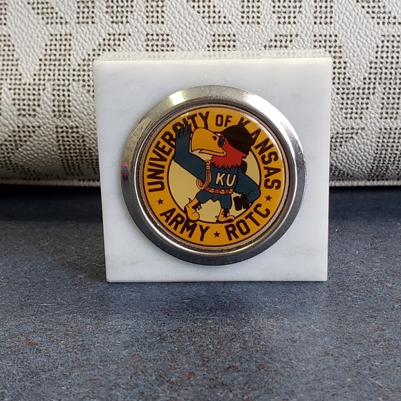 Antique Kansas University Marble Paper Weight - Picture 5 of 6